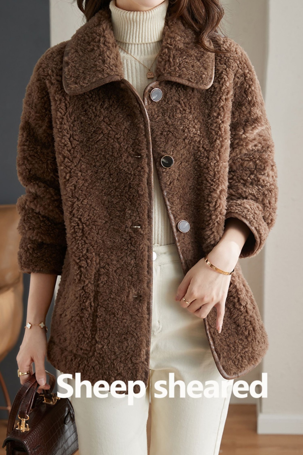 Velvet jacket fur coat autumn and winter overcoat for women