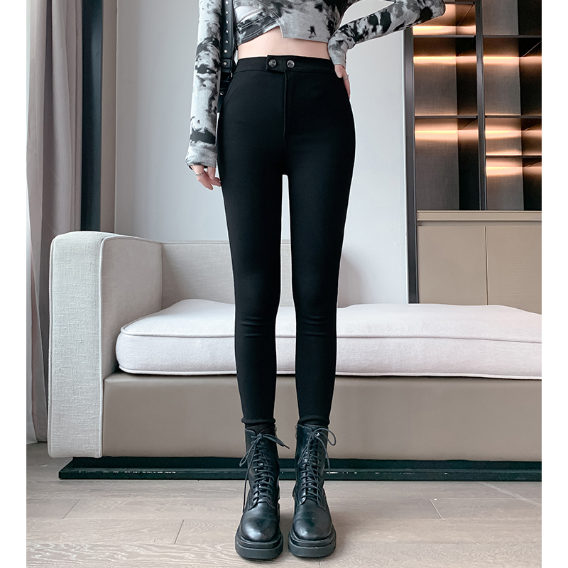 Slim Korean style high elastic tight large yard pants for women