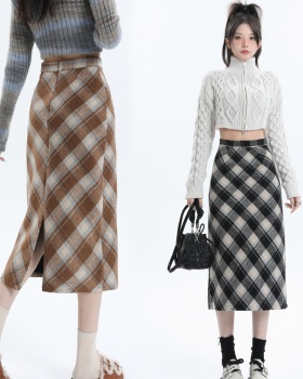 Autumn and winter skirt woolen short skirt for women