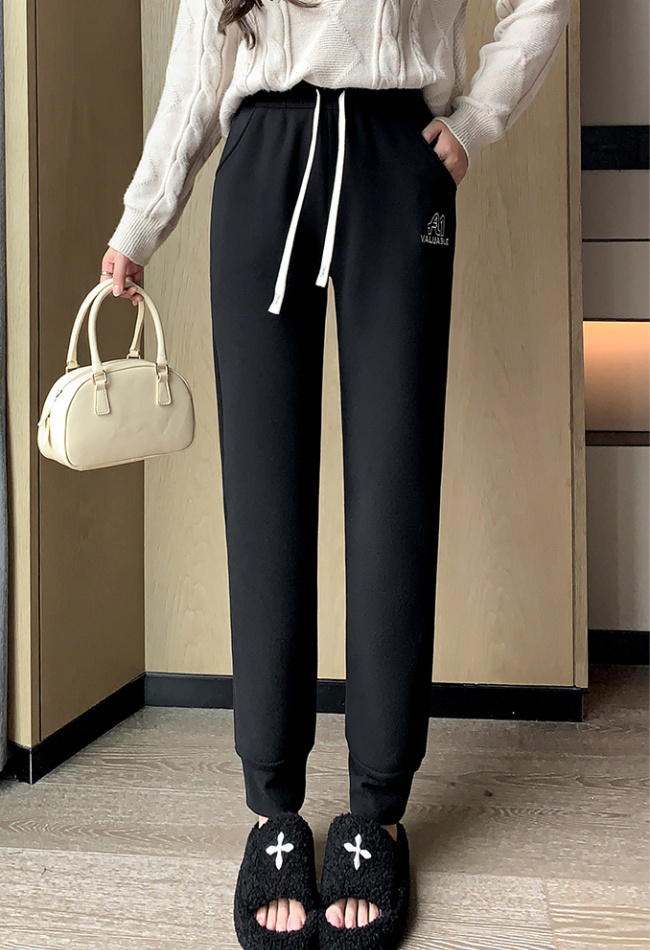 Casual small fellow trousers cold winter pants for women