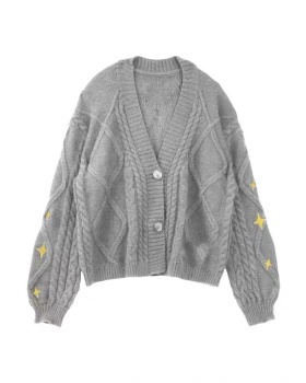 European style Casual sweater single-breasted cardigan
