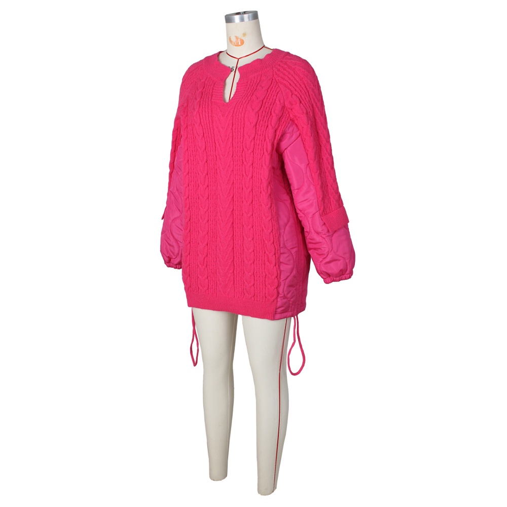 Autumn and winter cotton coat knitted coat for women
