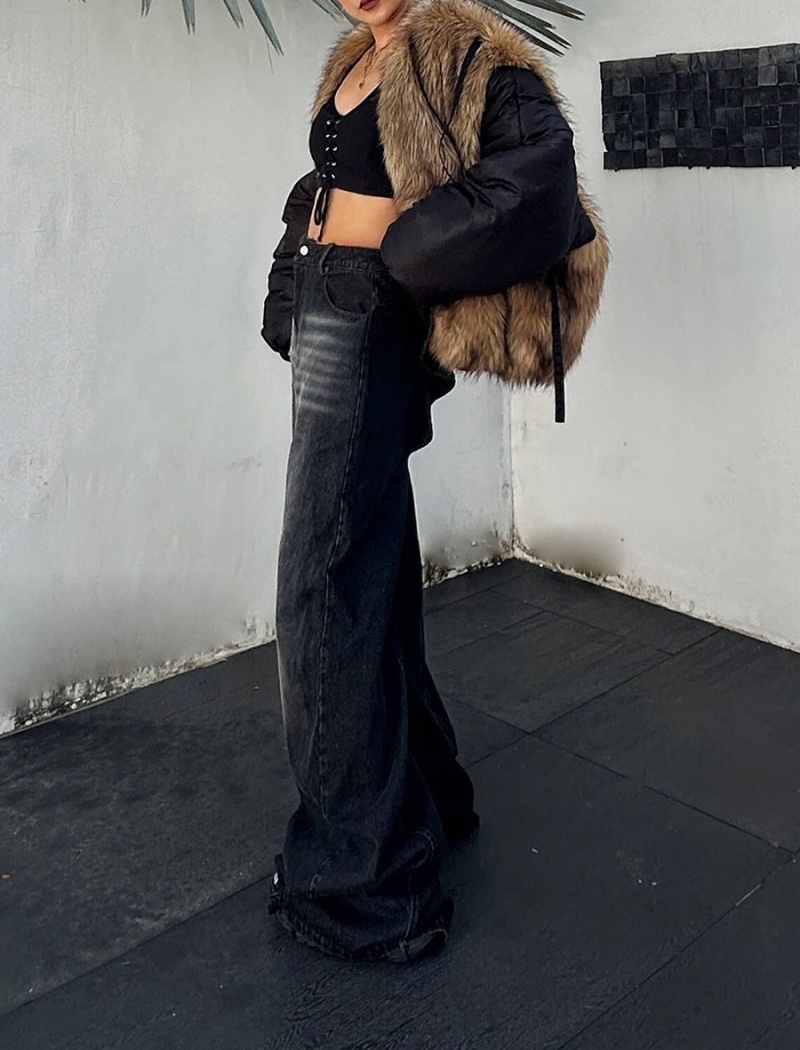 Loose autumn and winter wear fur coat retro niche coat for women