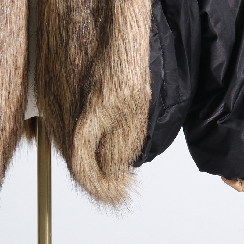 Loose autumn and winter wear fur coat retro niche coat for women
