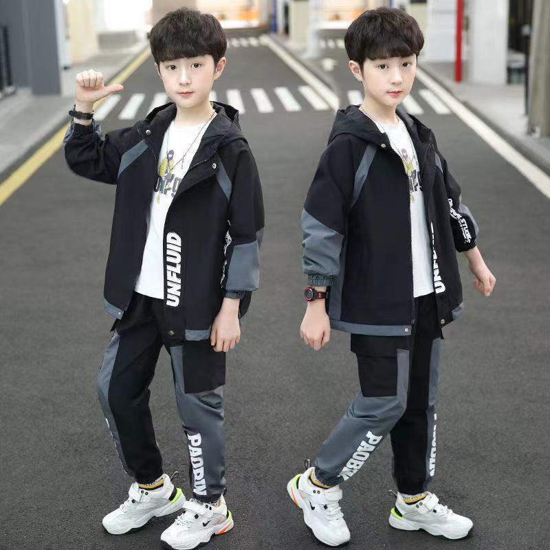 Handsome sports boy spring and autumn Casual kids 2pcs set