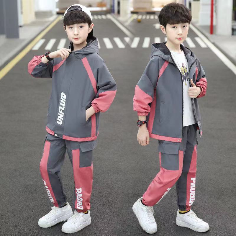 Handsome sports boy spring and autumn Casual kids 2pcs set