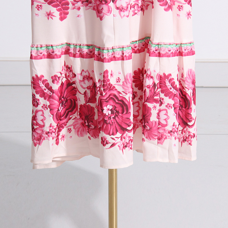 Long sleeve autumn niche skirt high waist printing tops