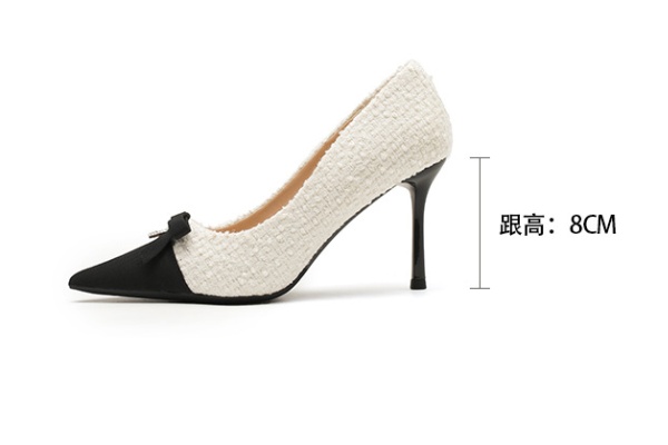 Fine-root high-heeled shoes chanelstyle shoes for women