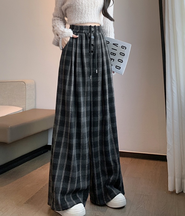 Straight Korean style wide leg pants retro pants