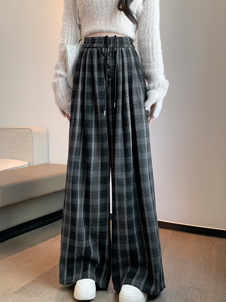 Straight Korean style wide leg pants retro pants