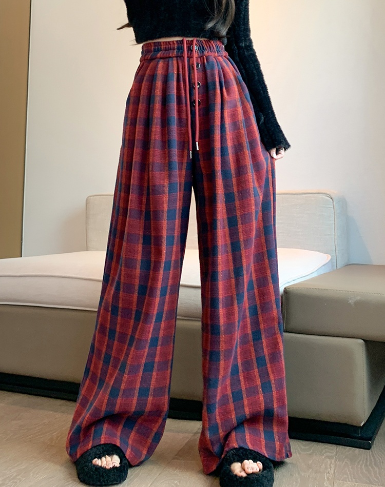 Straight Korean style wide leg pants retro pants