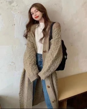Long large yard coat Korean style cardigan for women