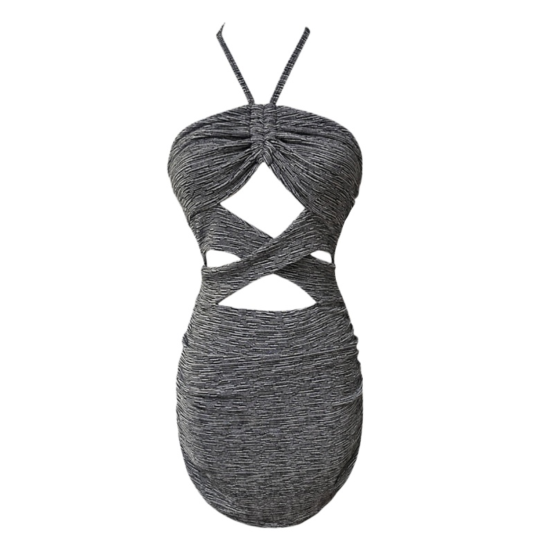 Sexy nightclub package hip wrapped chest dress for women