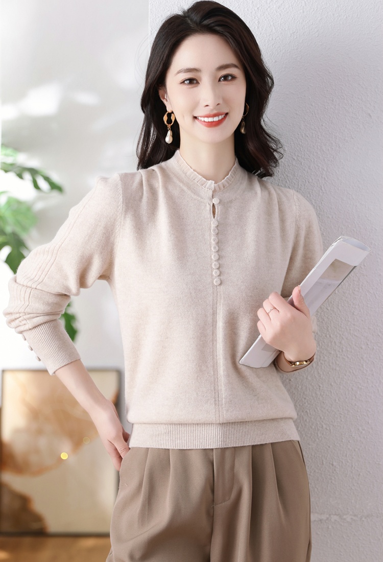 Loose bottoming tops wool Western style sweater for women