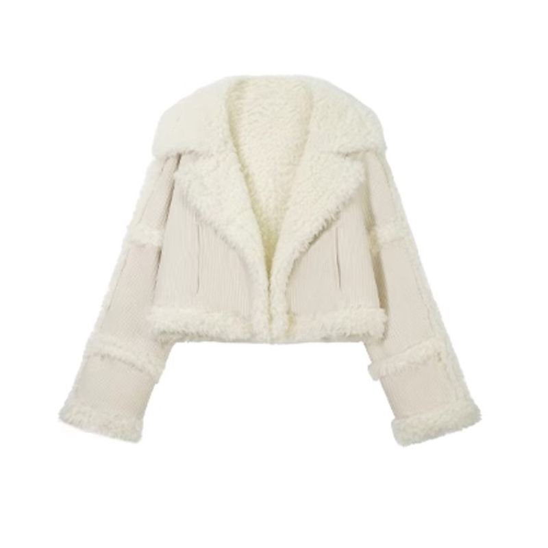 Thick chanelstyle tops loose coat for women