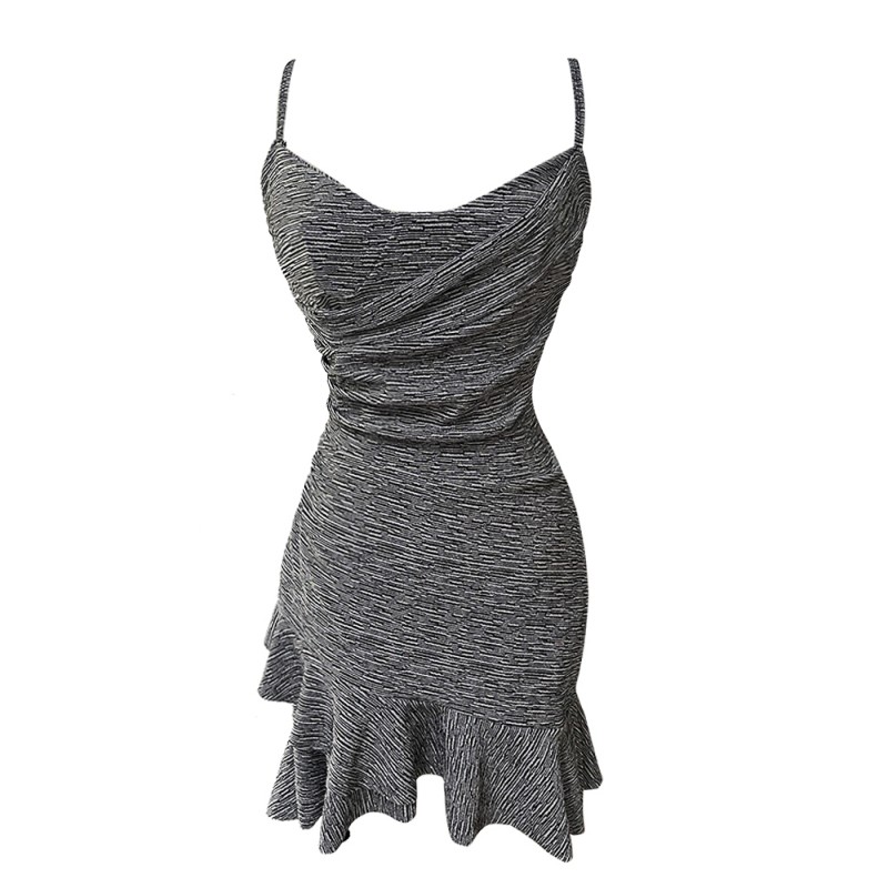 Slim V-neck sexy package hip dress for women