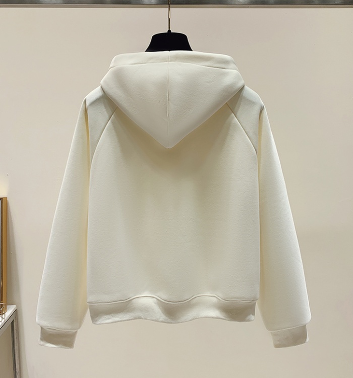 Winter refreshing plus velvet all-match simple hoodie