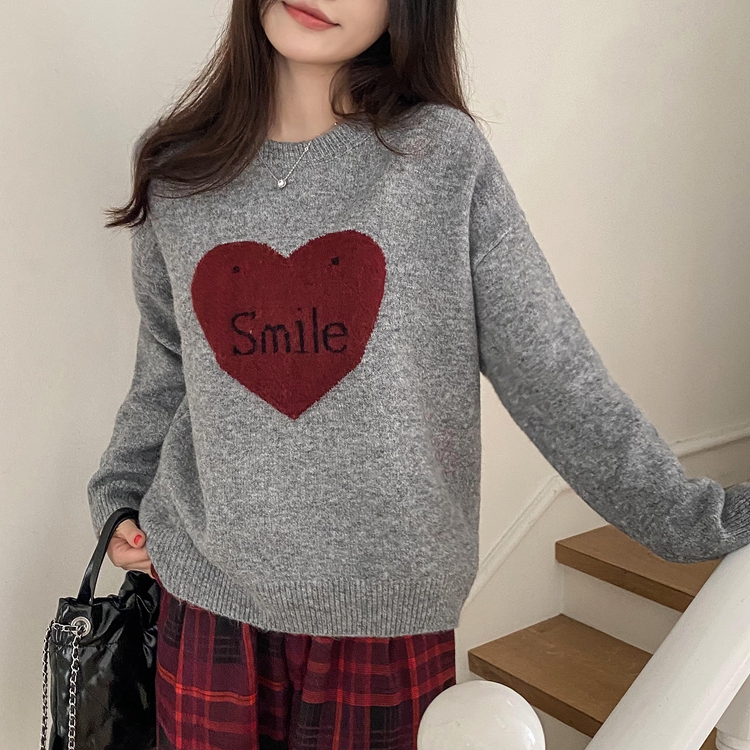 Pattern wool autumn and winter sweater for women