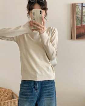 Pure pullover tops long sleeve bottoming shirt