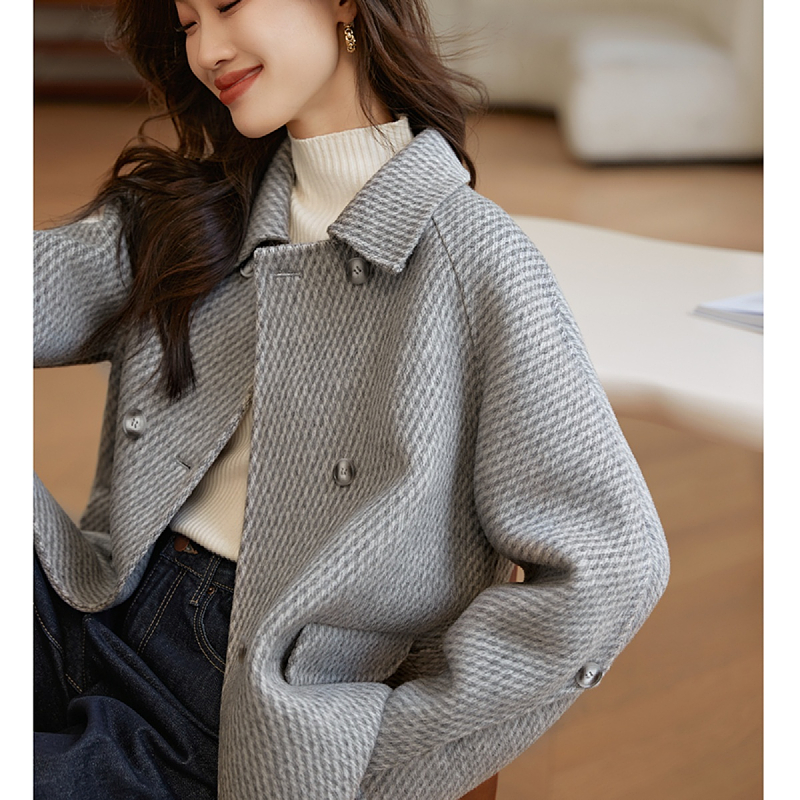 Fashion winter overcoat wool woolen coat for women