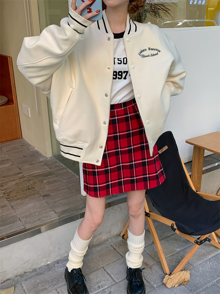 Winter baseball thick embroidery coat