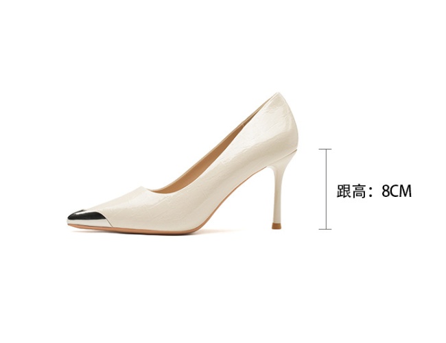 Fine-root low high-heeled shoes commuting shoes for women