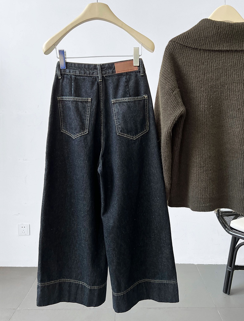 Sueding fleece nine pants autumn and winter big jeans