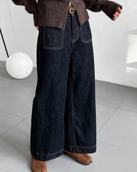 Korean style jeans thick long pants for women