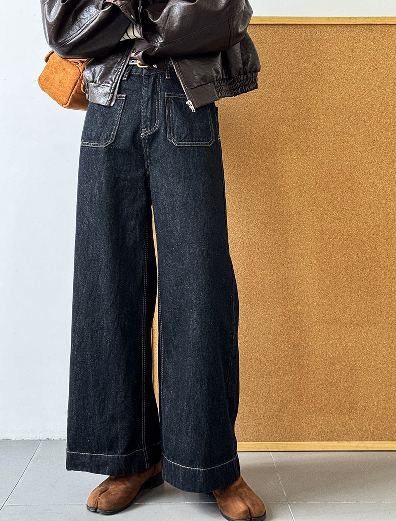 Korean style jeans thick long pants for women