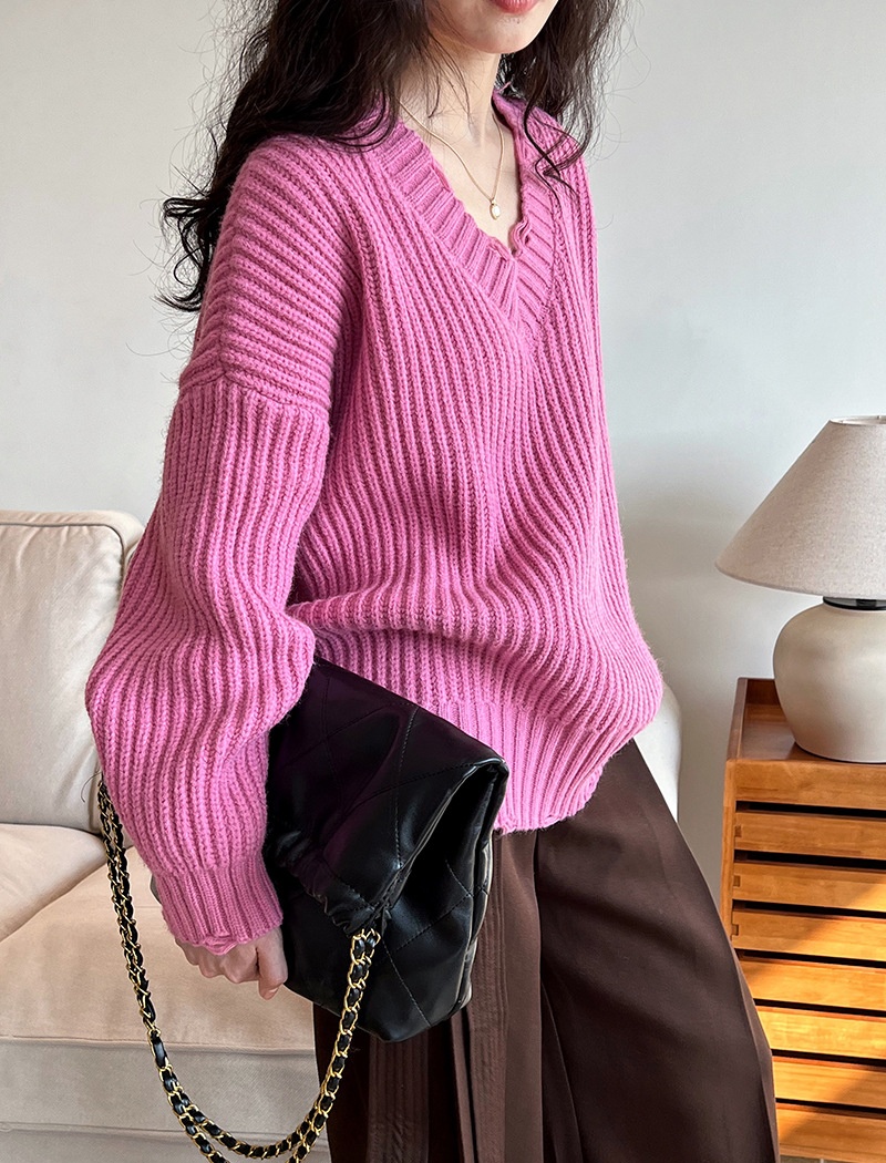 Loose lazy holes worn Japanese style sweater for women