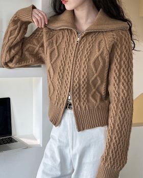Knitted autumn and winter sweater retro cardigan for women