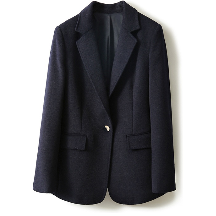 Temperament lapel ladies coat woolen a buckle business suit