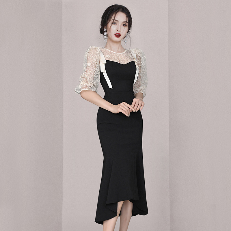 Korean style short skirt puff sleeve skirt 2pcs set