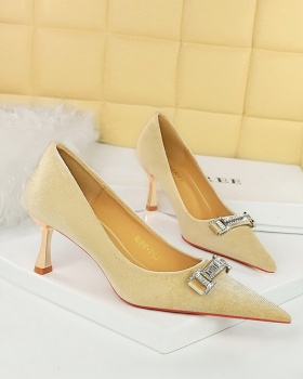 Broadcloth low shoes banquet high-heeled shoes for women