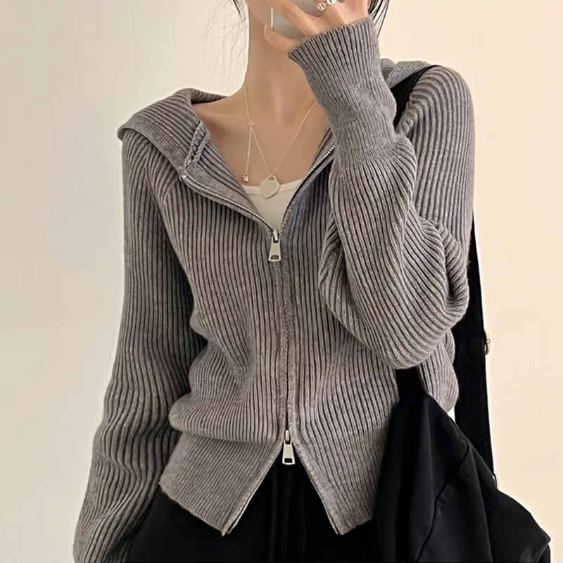 Knitted cardigan autumn and winter sweater for women