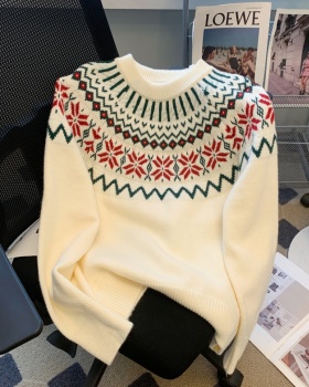 Korean style pullover tops long sleeve sweater for women