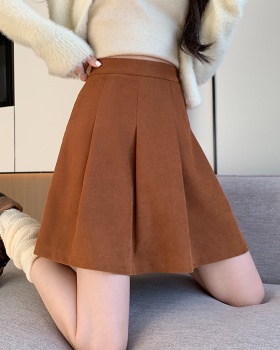 College style pleated skirt thick short skirt
