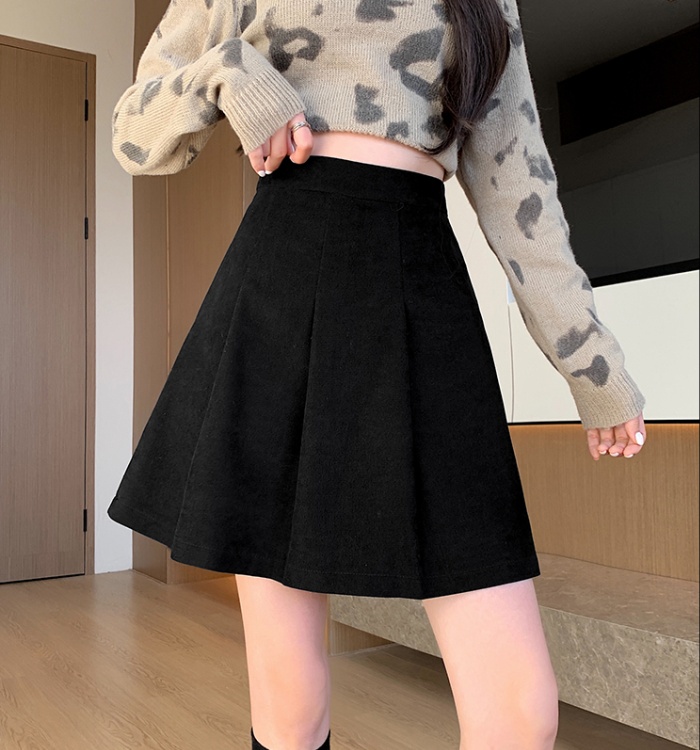 College style pleated skirt thick short skirt