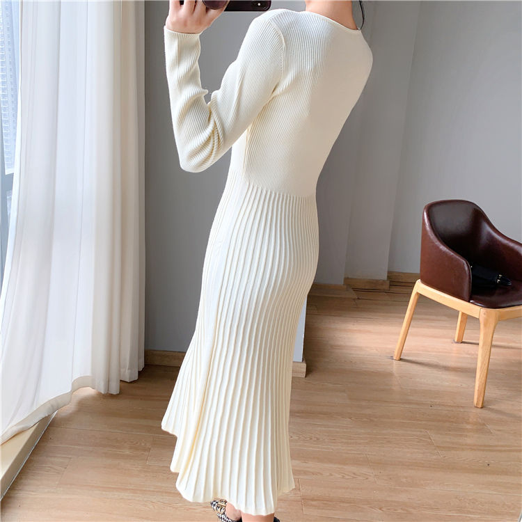 Temperament sweater dress long dress for women