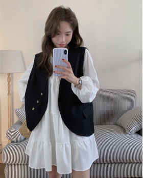 Korean style waistcoat fashion business suit a set