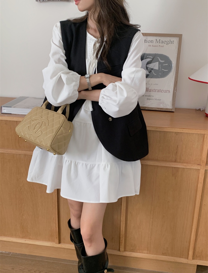 Korean style waistcoat fashion business suit a set