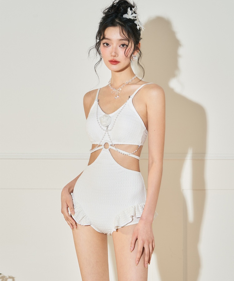 Slim sexy swimwear conjoined Cover belly skirt
