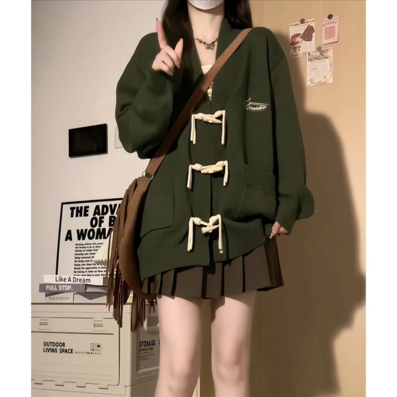 Tender loose cardigan Korean style retro sweater