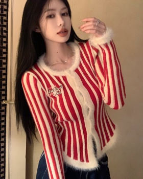Autumn and winter cardigan retro sweater for women