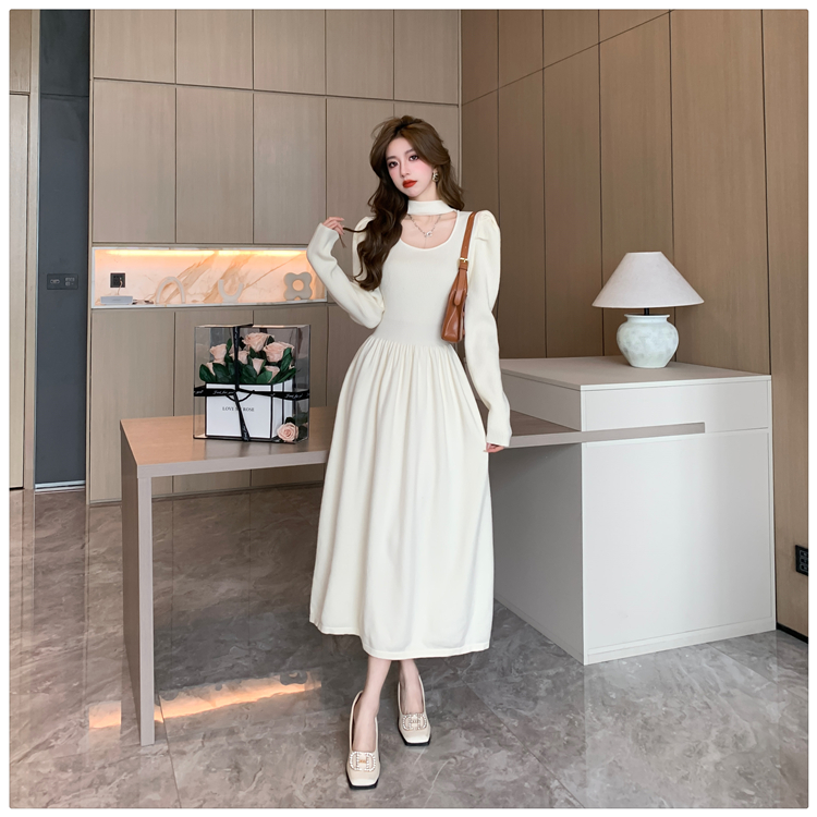 France style dress long sleeve long dress for women