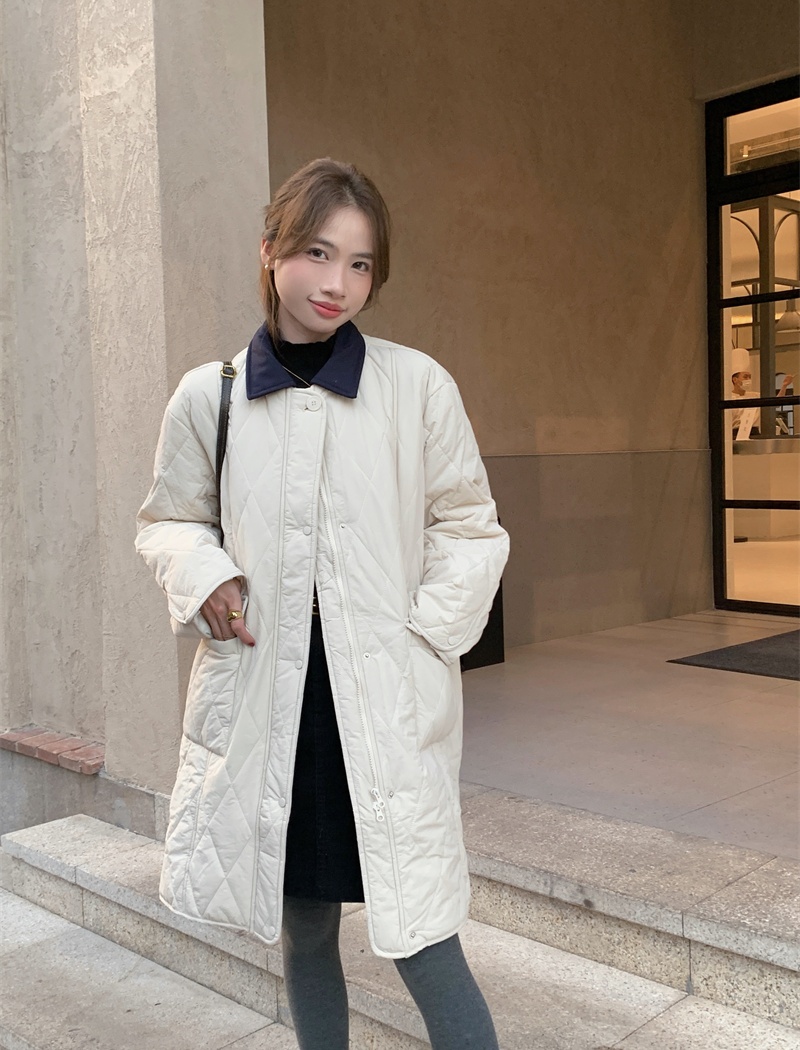 Mixed colors Korean style cotton coat simple all-match coat