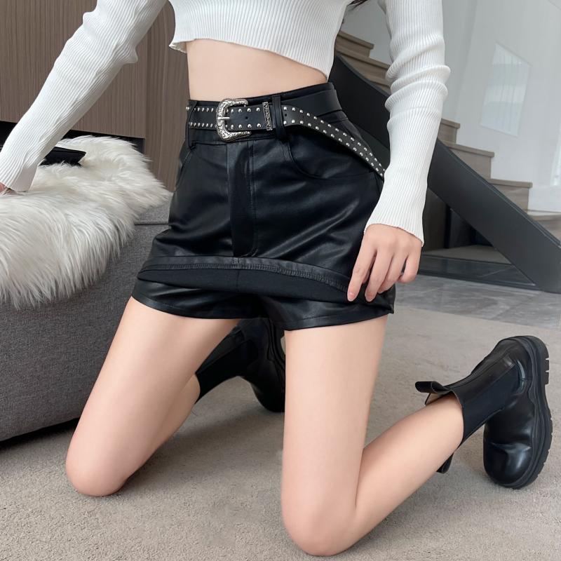Black skirt anti emptied culottes for women