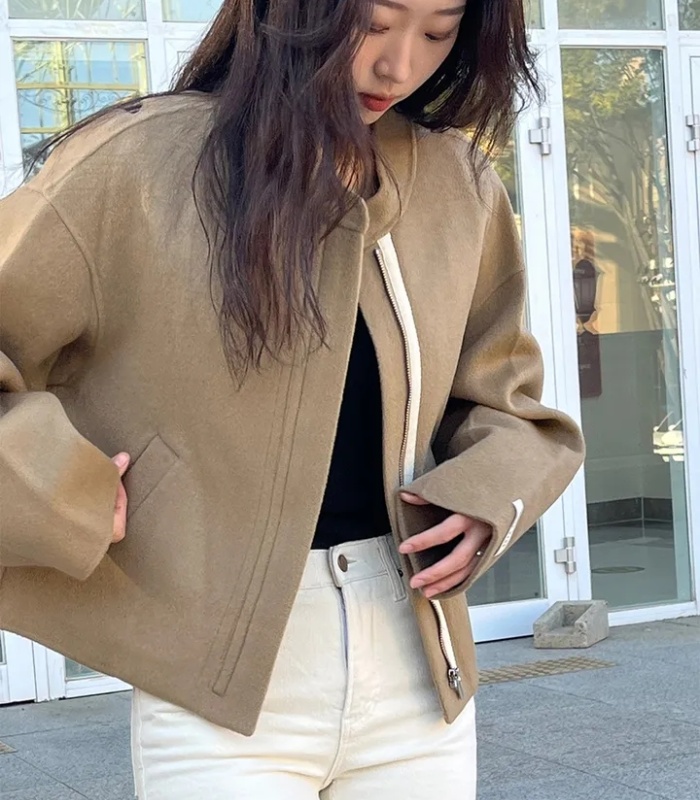 Retro niche coat Korean style cstand collar jacket