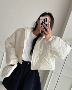 Korean style high collar cotton coat lantern sleeve coat