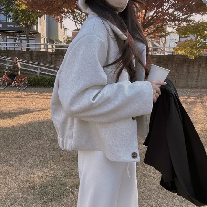Simple autumn and winter coat Korean style jacket